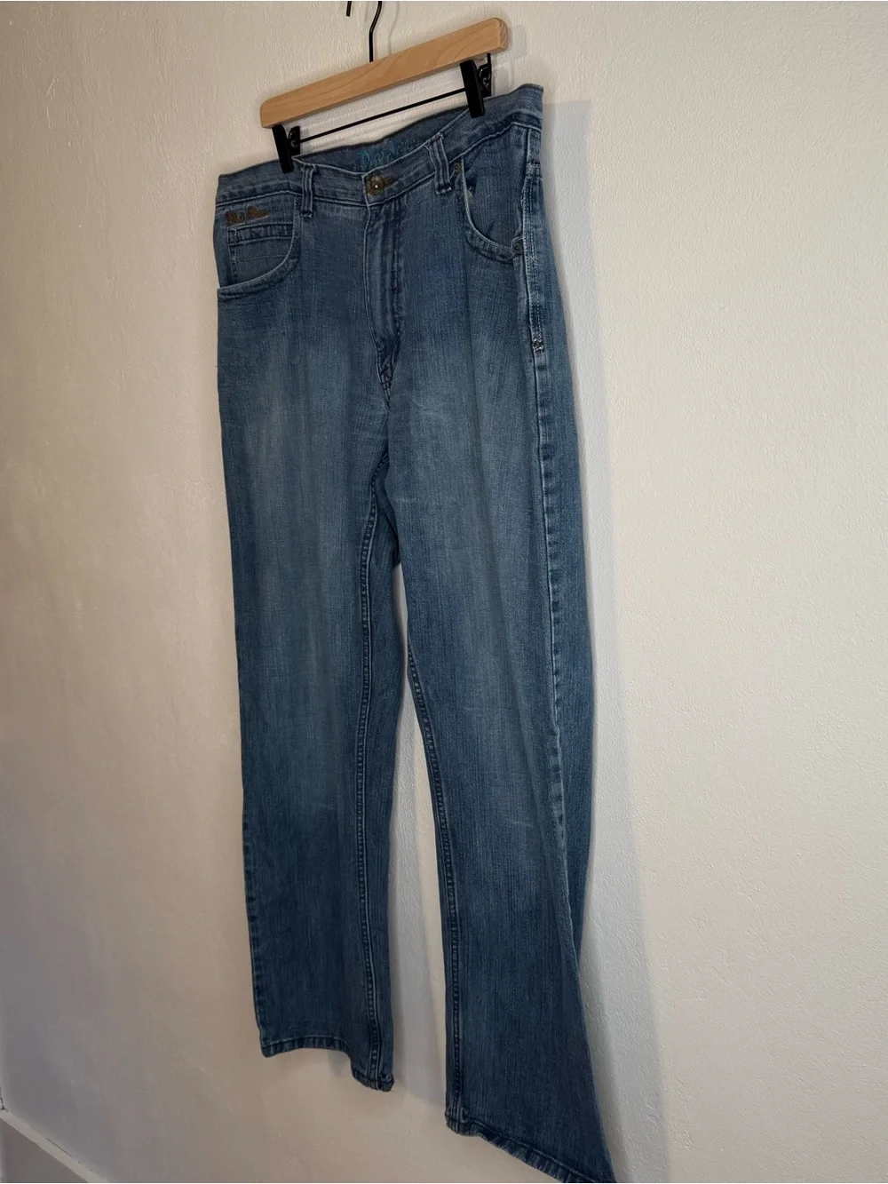 Paco Jeans Men's Blue Cotton Medium Wash Straight-Leg Jeans Y2K Size 38x32